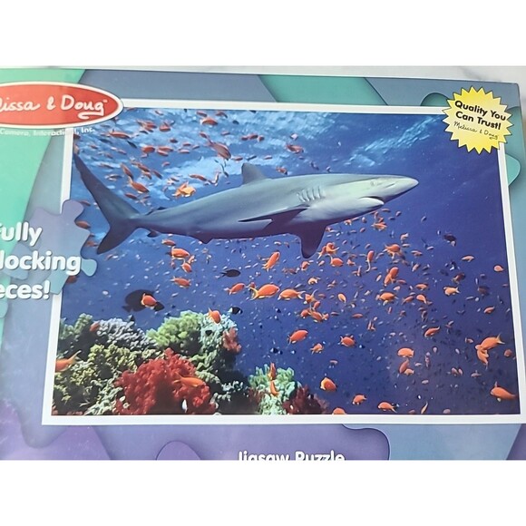 Melissa and Doug Shark Jigsaw Puzzle 100 Piece 14" X 19" Finished Size  #1360 - Picture 5 of 7